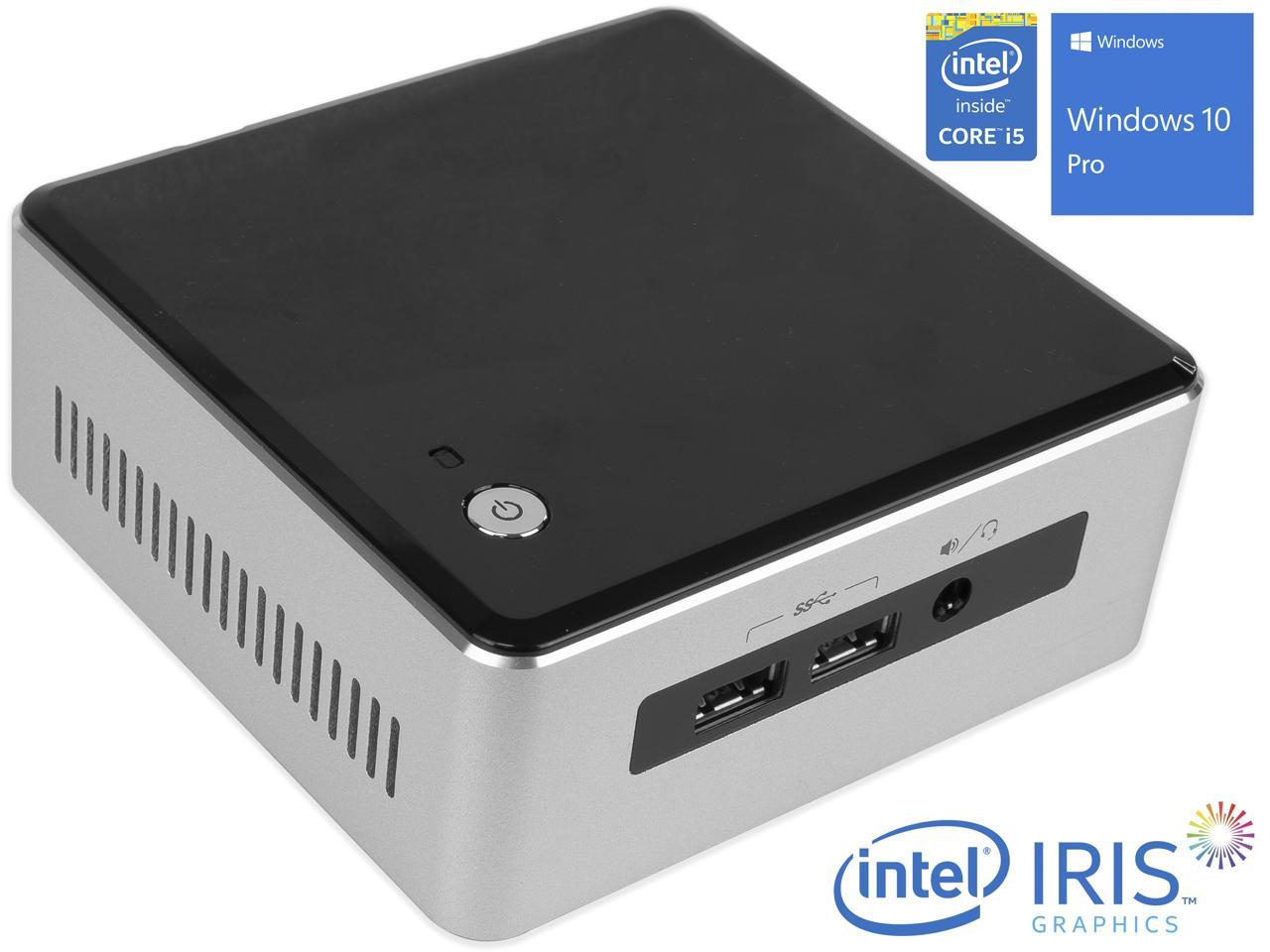 Intel NUC5i5RYH Mini PC, Intel Core i5-5250U Upto 2.7GHz, 4GB RAM, 128GB SSD, Micro HDMI, Mini DisplayPort, Wi-Fi, Bluetooth, Windows 10 Pro